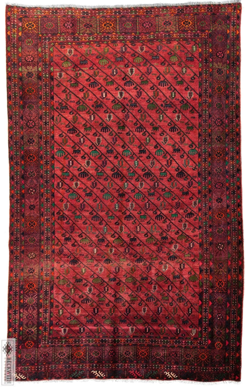 Kurdish Red 6X10 Rug