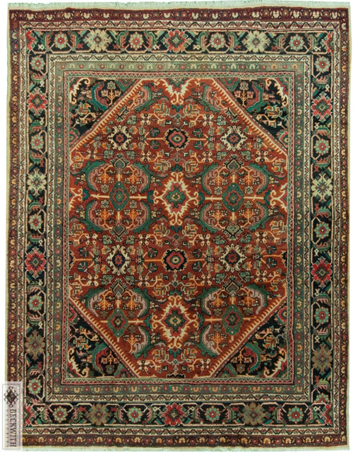 Mushkabad Red 9X12 Rug