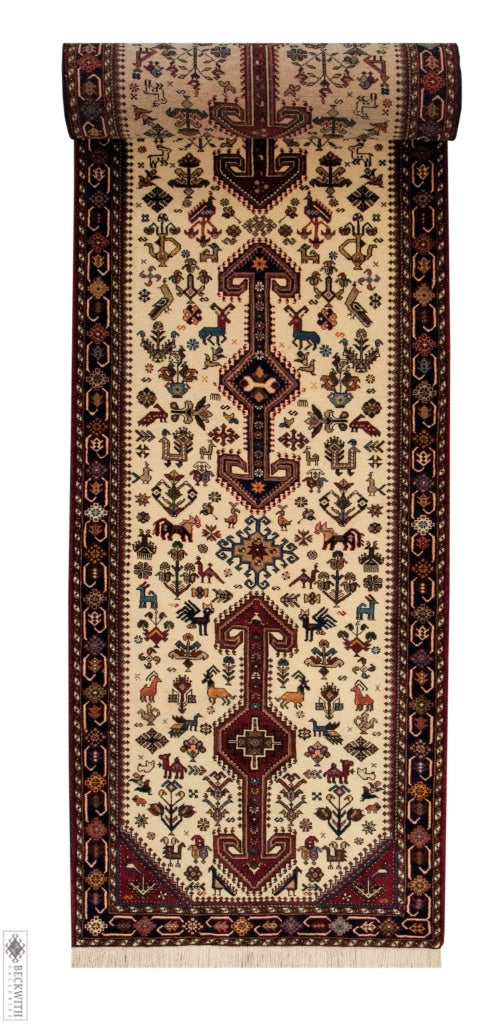 Nasirabad Runner Ivory 29X13 Rug