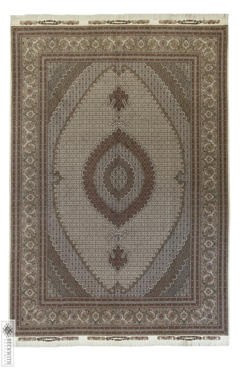 Persian Tabriz - Mahi Beige 8.6X11.6 Rug