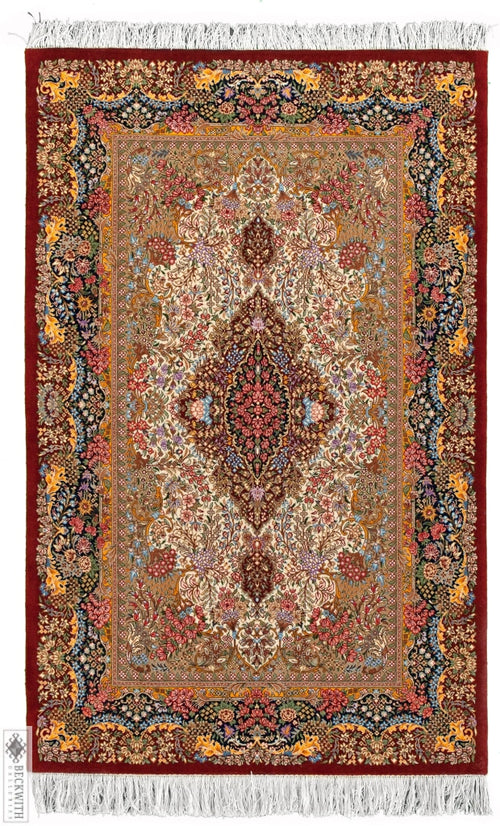Qom Ivory 3X5 Rug