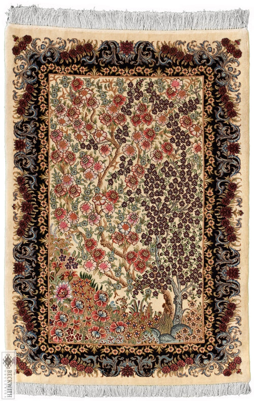 Qom Ivory 3X5 Rug
