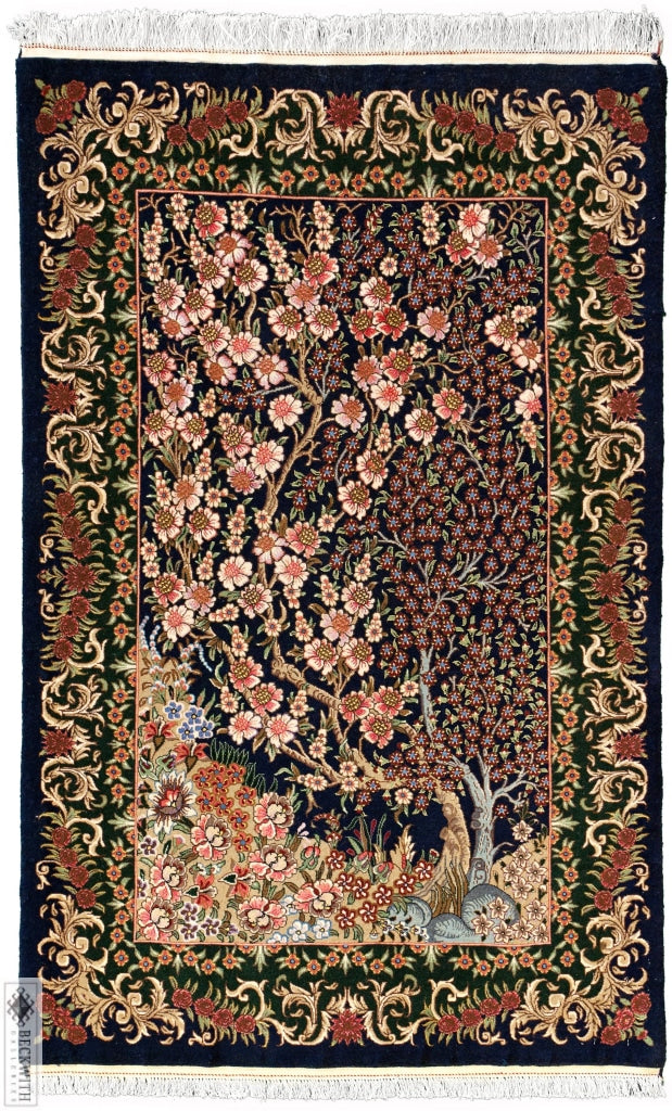 Qom Navy 3X5 Rug