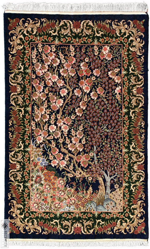 Qom Navy 3X5 Rug