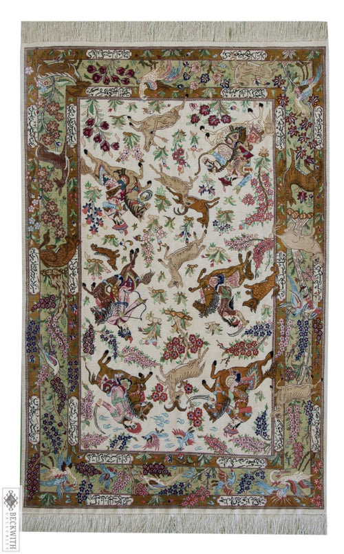 Qom Silk 43X67 Rug