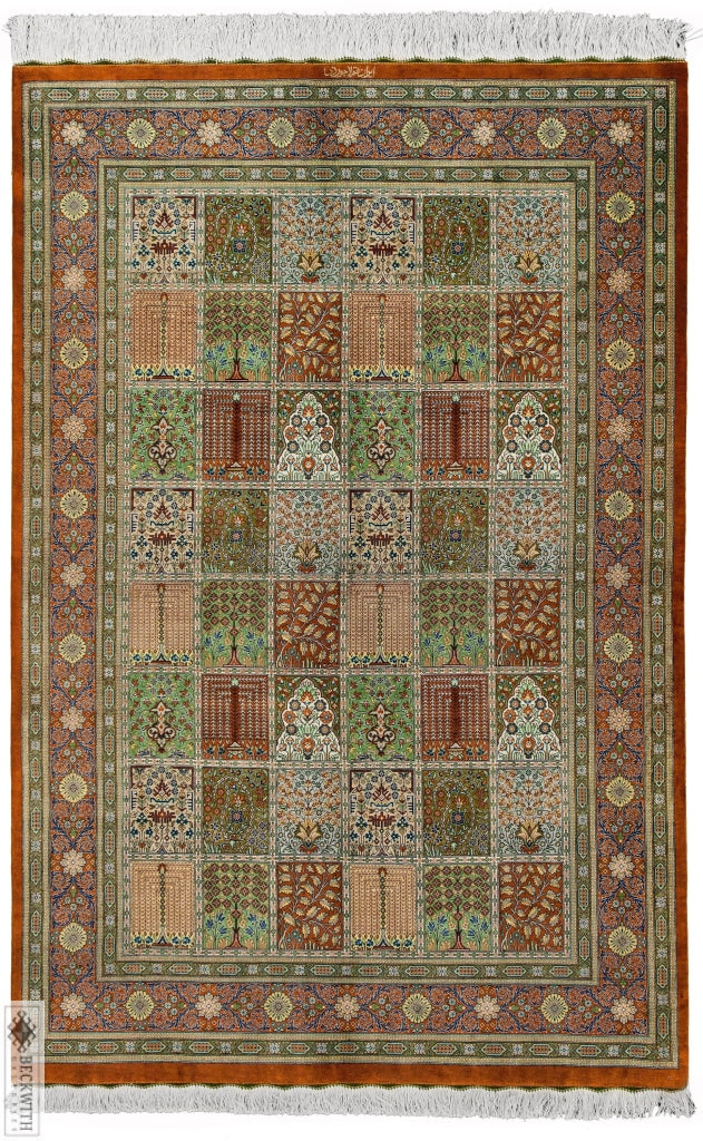 Qom Silk Multi 5X7 Rug