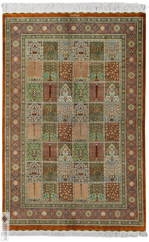 Qom Silk Multi 5X7 Rug
