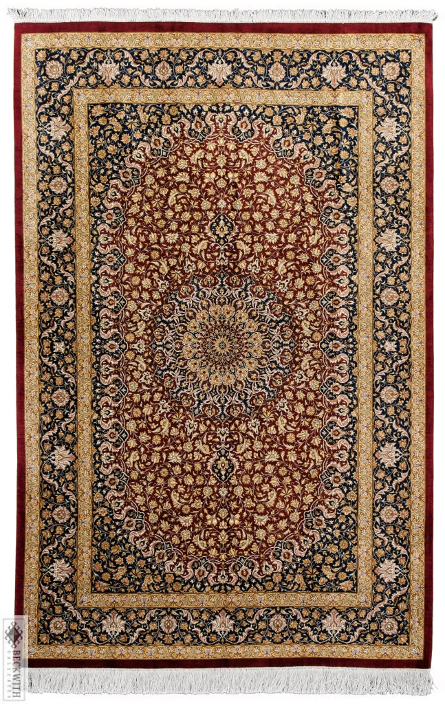 Qom Silk Red 5X7 Rug