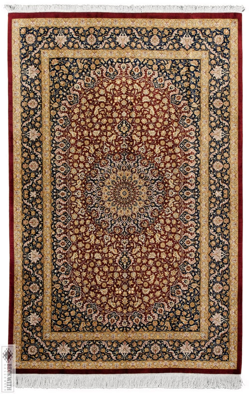 Qom Silk Red 5X7 Rug