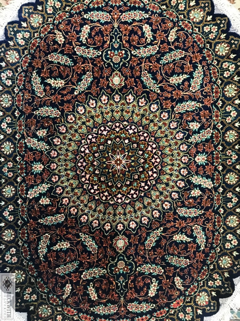 Qum 100% Silk - Oval 211 X 2 Rug