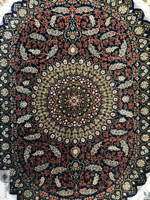 Qum 100% Silk - Oval 211 X 2 Rug