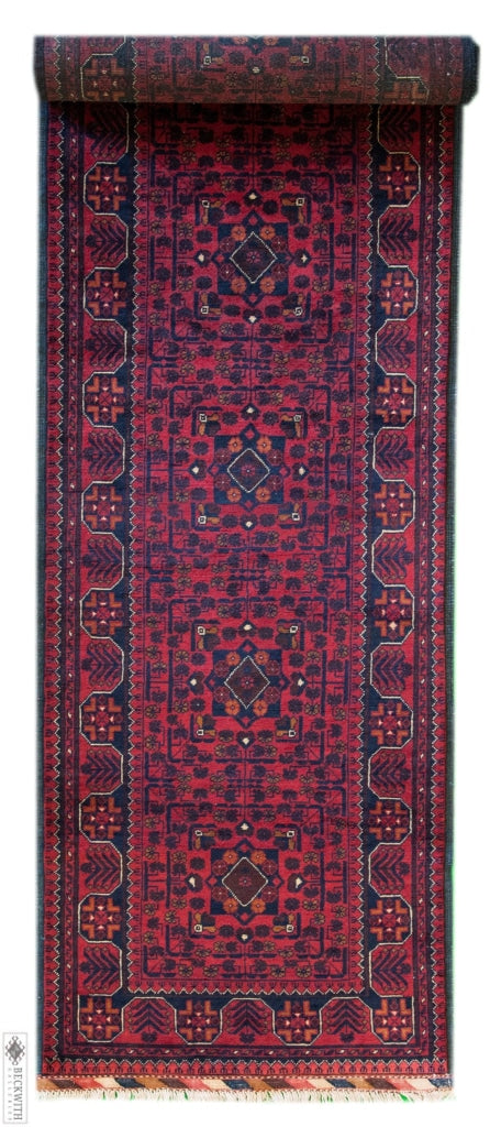 Qundus Runner Red 28X96 Rug