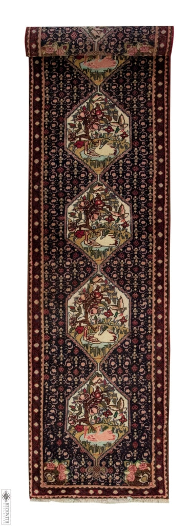 Sanandaj Runner Navy 2 X 711 Rug