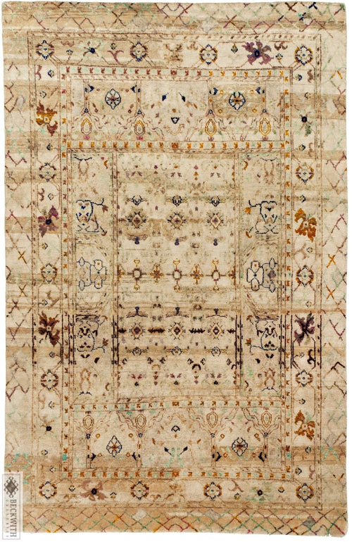 Sari Silk Collection Ivory 6X9 Rug