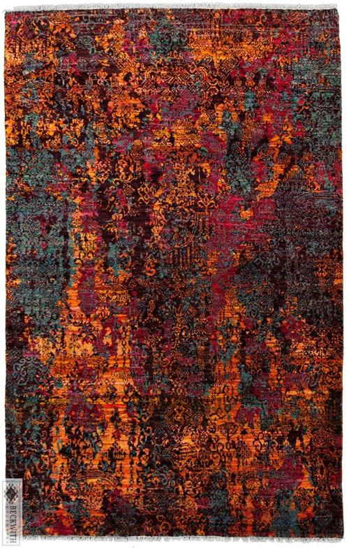 Sari Silk Collection Multi 5X8 Rug
