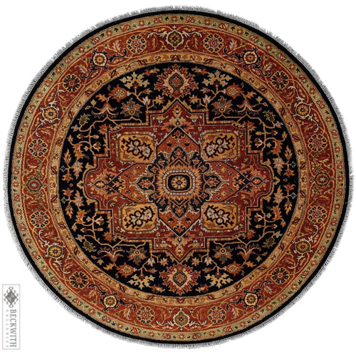 Serapi Navy 6X6 Rug