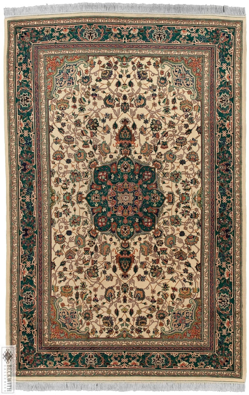 Sina-Tabriz Ivory 7X10 Rug