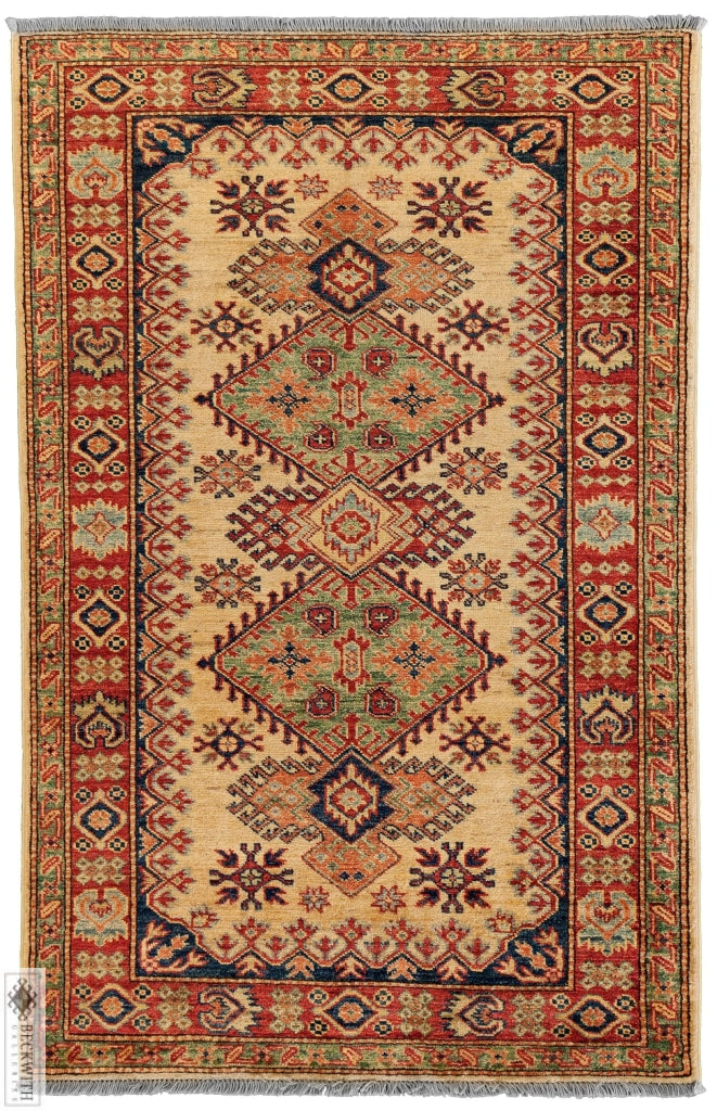 Super Kazak Collection- Cream 3 X 5 Rug