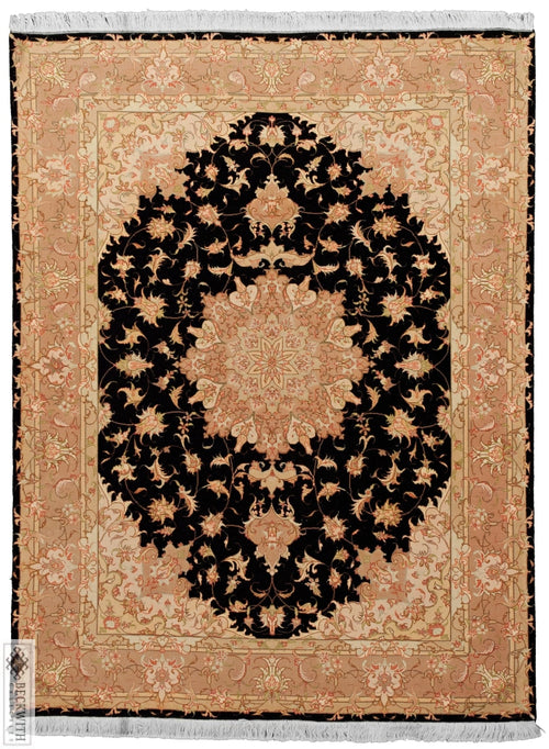 Tabriz Black 5X7 Rug