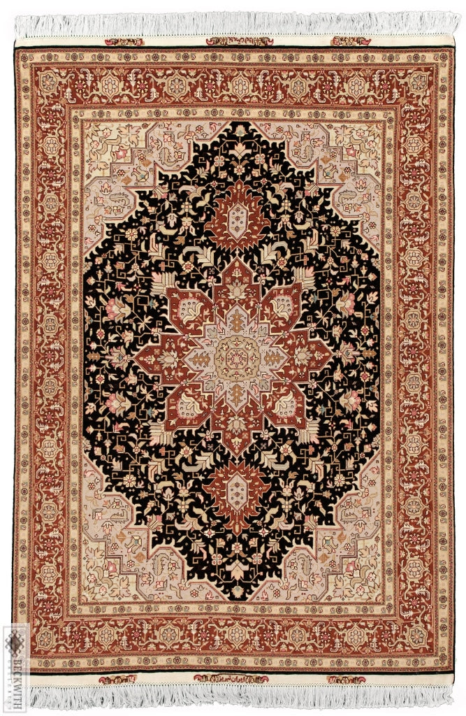 Tabriz Black 5X7 Rug