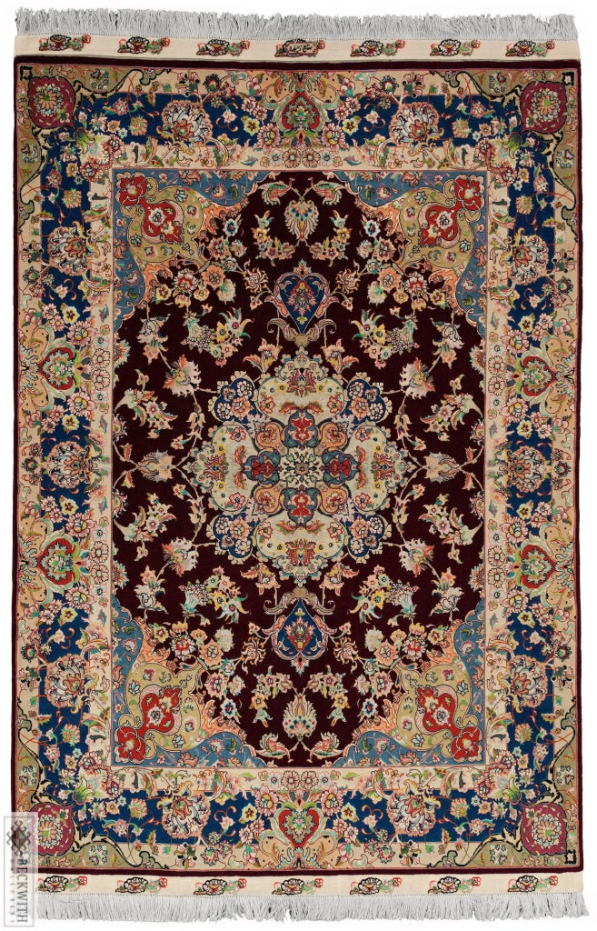 Tabriz Burgundy 5X7 Rug
