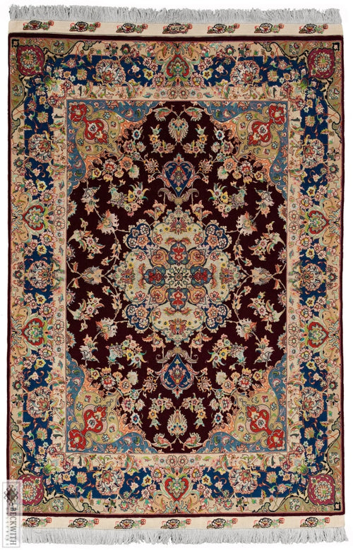 Tabriz Burgundy 5X7 Rug