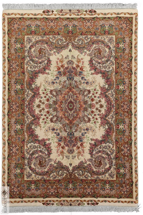 Tabriz Ivory 5X7 Moj Mehr Rug