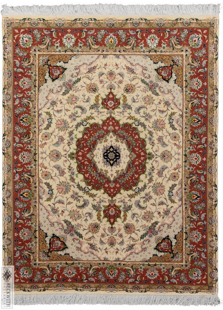 Tabriz Ivory 5X7 Rug