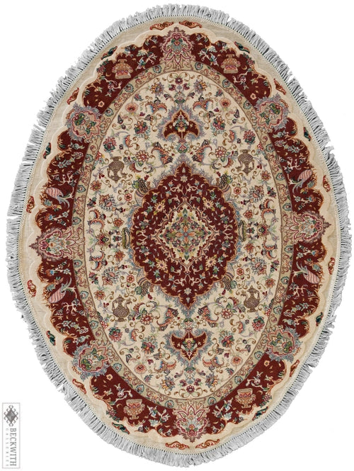Tabriz Ivory 5X7 Rug