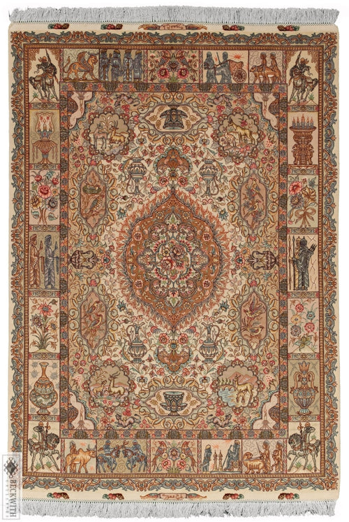 Tabriz Ivory 5X7 Rug