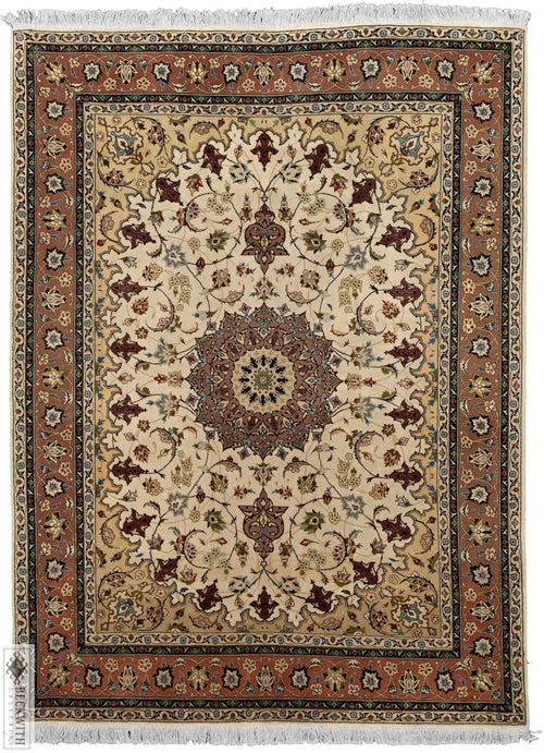 Tabriz Ivory 5X7 Rug