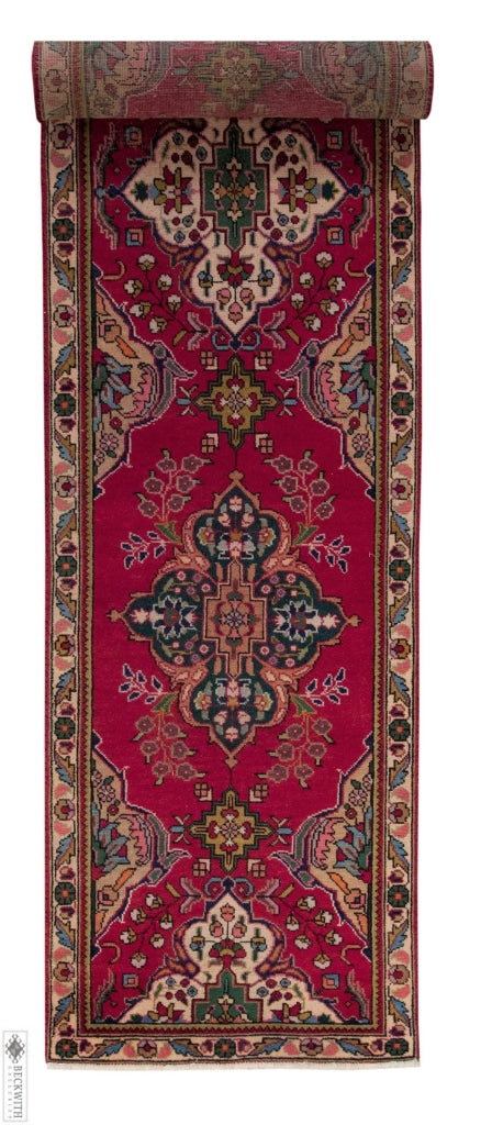 Tabriz Runner Red 2.6X12 Rug