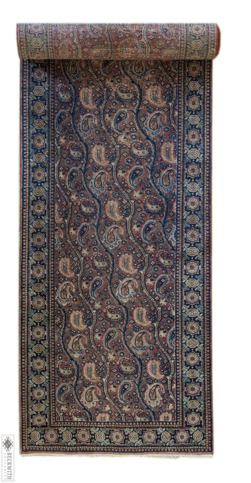 Tabriz Runner Taupe 3X123 Rug