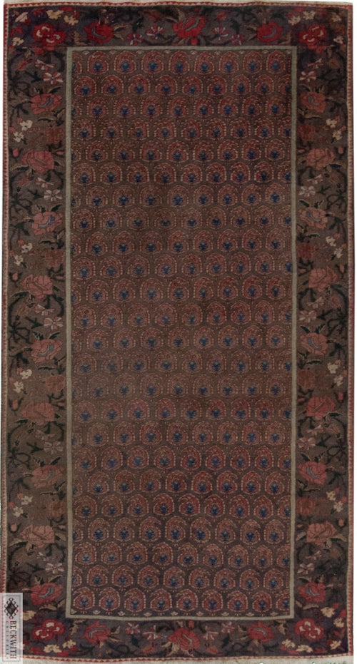 Vintage Hamedan Burgundy 5X9 Rug