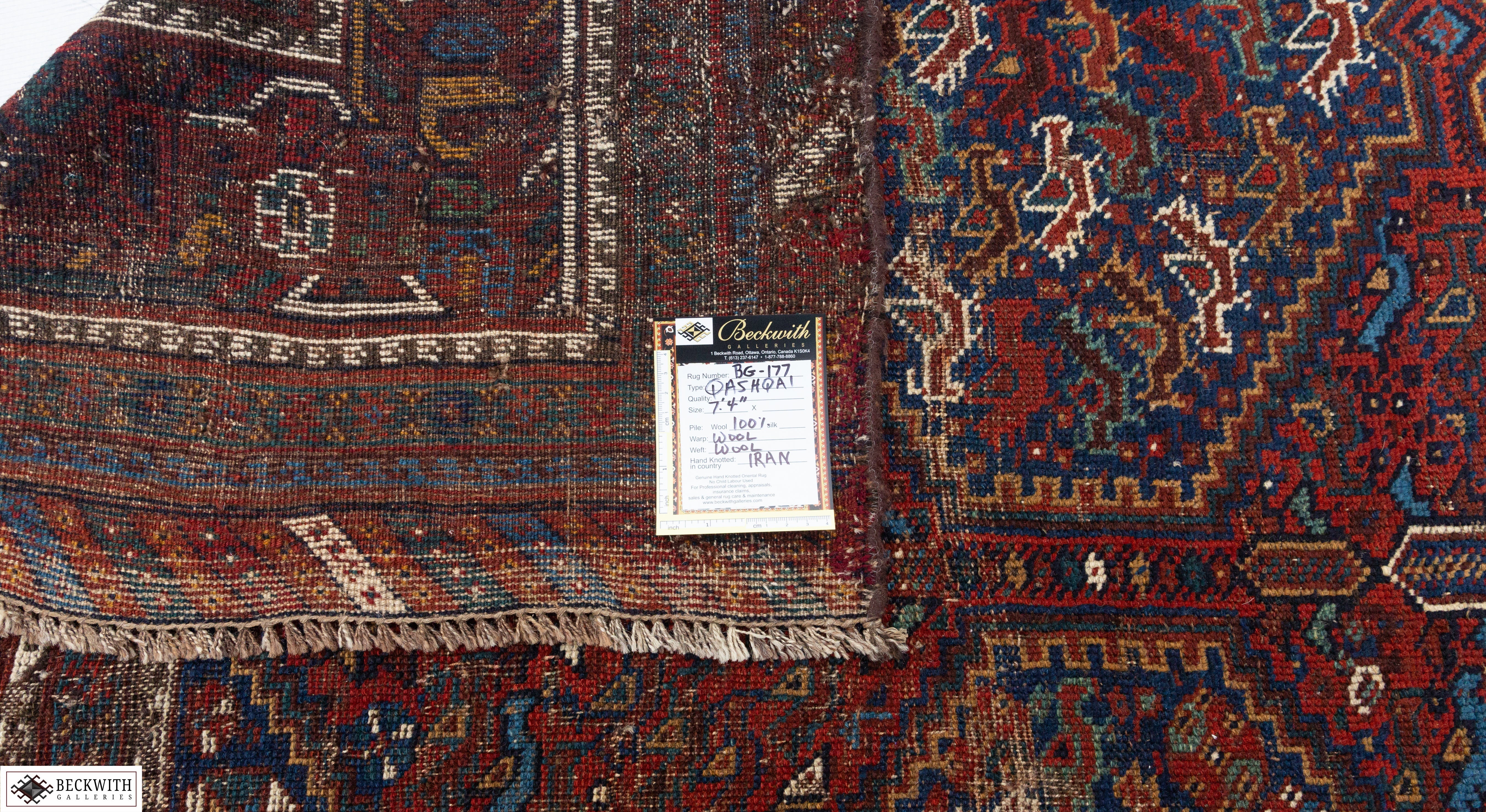 ラグ・カーペット khamse qashqai rug Qashqai Antique 7x10 – Beckwith Galleries