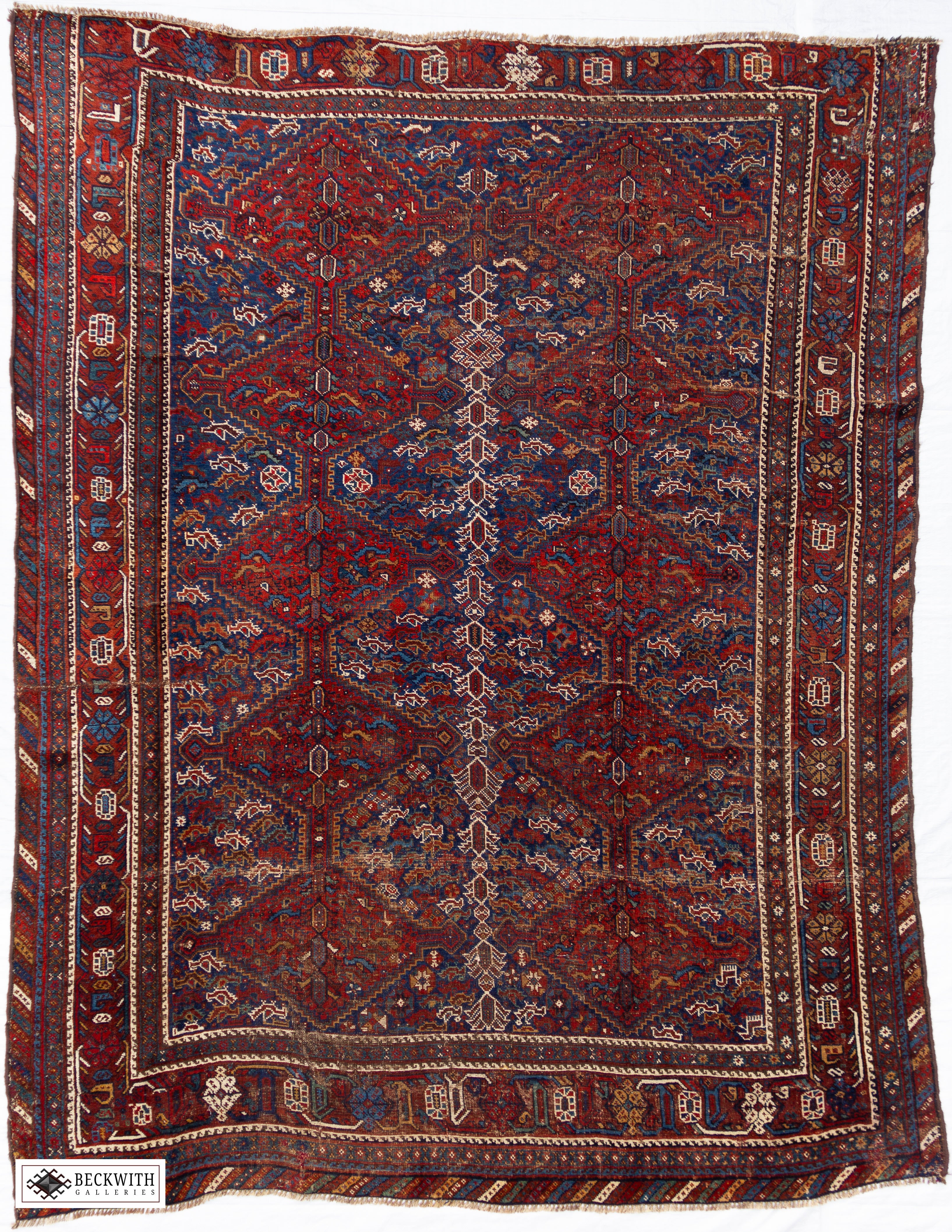 ラグ・カーペット Antique qashqai rug Antique Qashqai Rug 1.86m x 1.27m — Rug Addiction