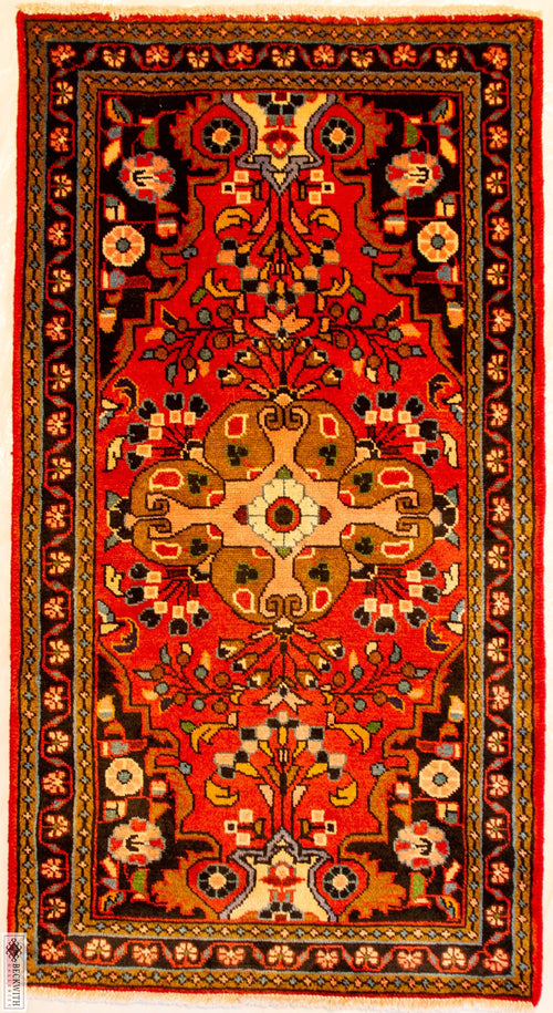 Hamadam Tribal Persian 2x4 rug made of wool & cotton