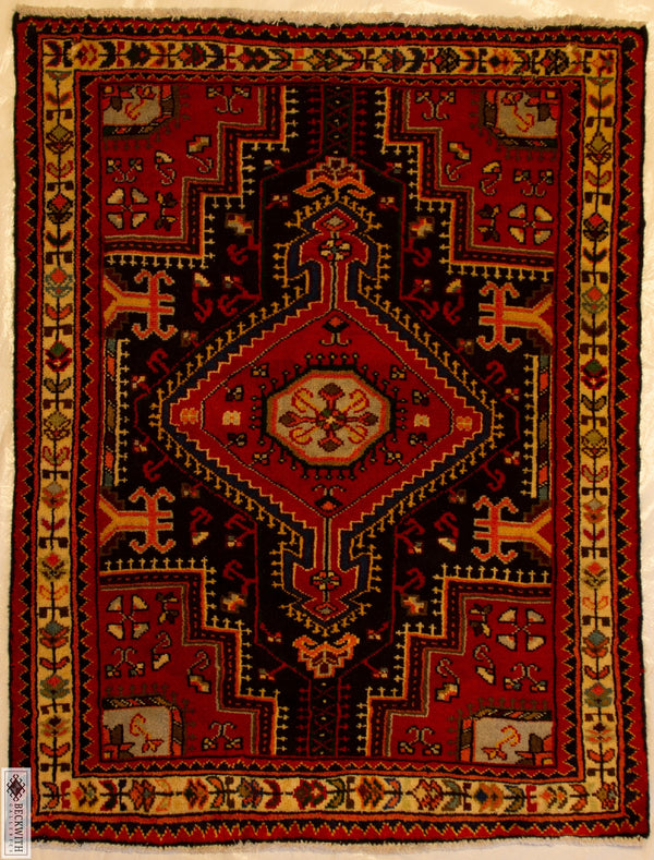 Hamadam Tribal Persian 3x4 rug made of wool & cotton