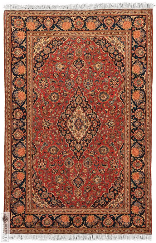 Antique Kashan Red 4.8X6.8 Rug