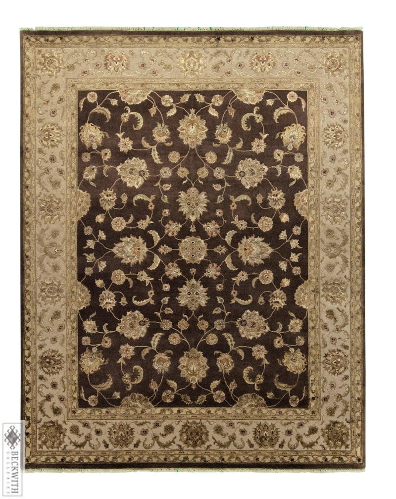 Indo Collection - Tabriz Brown 8 X 10 Rug