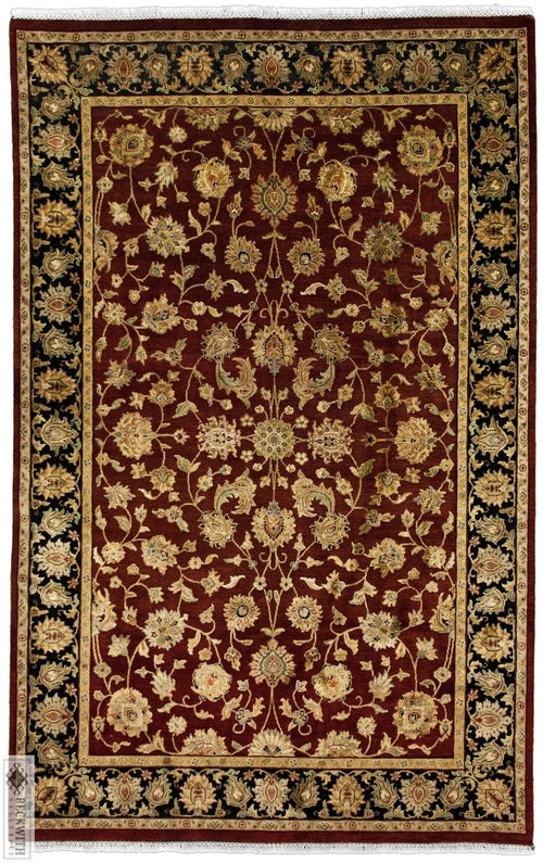 Indo Collection- Tabriz Red 6 X 9 Rug
