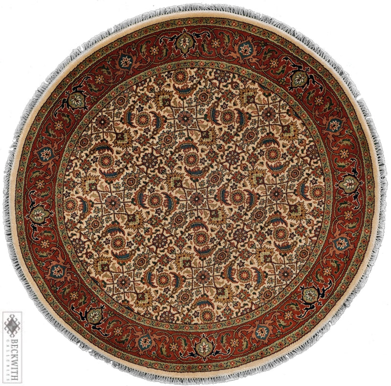 Indo-Herati Ivory 4X4 Rug