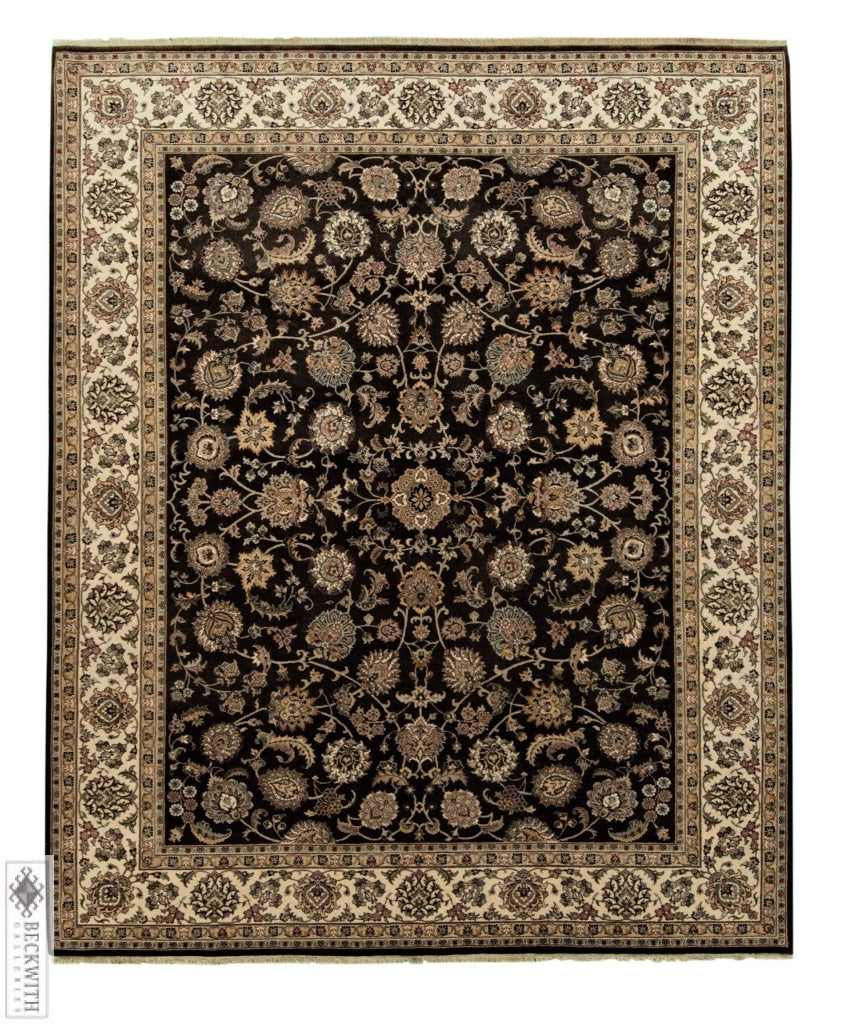 Indo Isfahan Brown 8 X 10 Rug