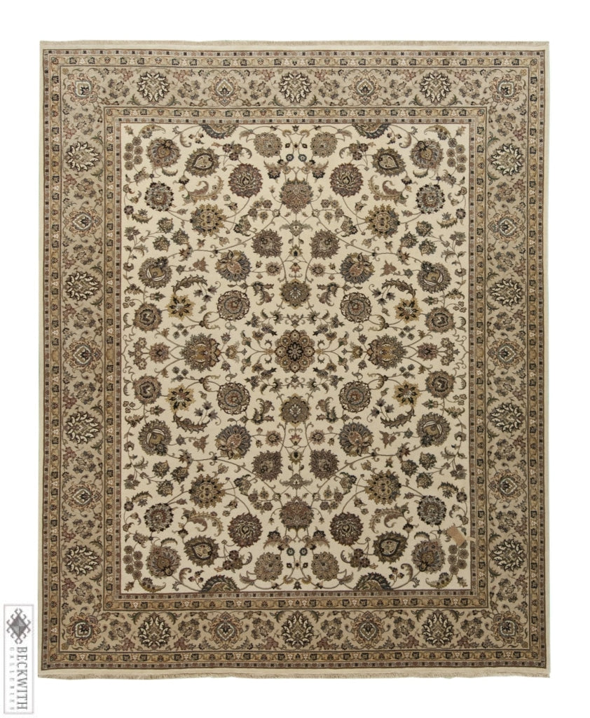 Indo Isfahan Ivory 8 X 10 Rug