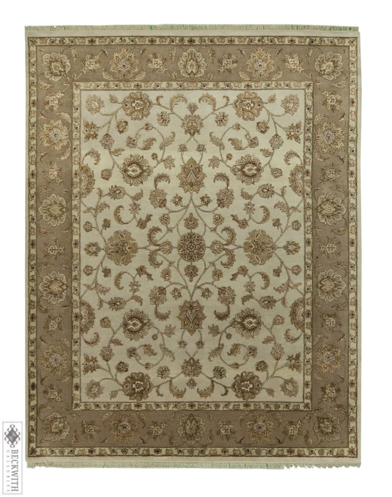 Indo Tabriz Ivory 8 X 10 Rug