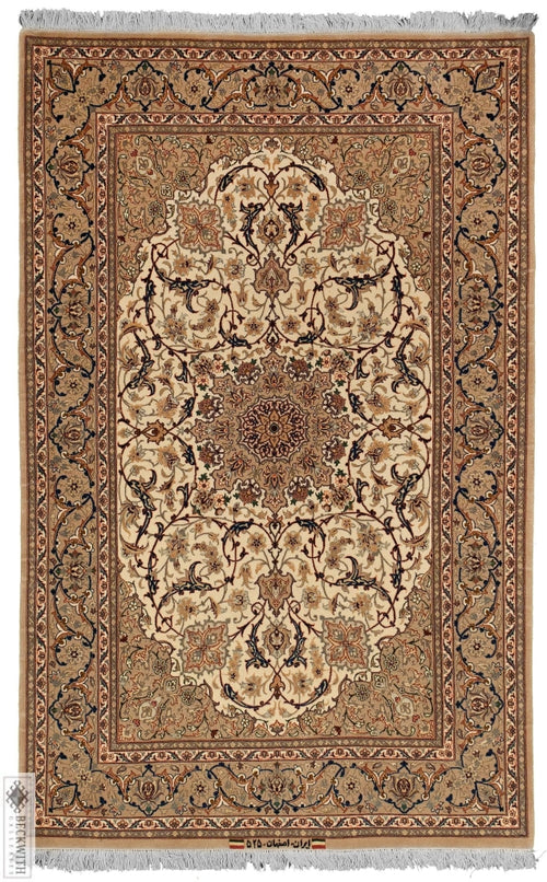 Isfahan Ivory 4X6 Rug
