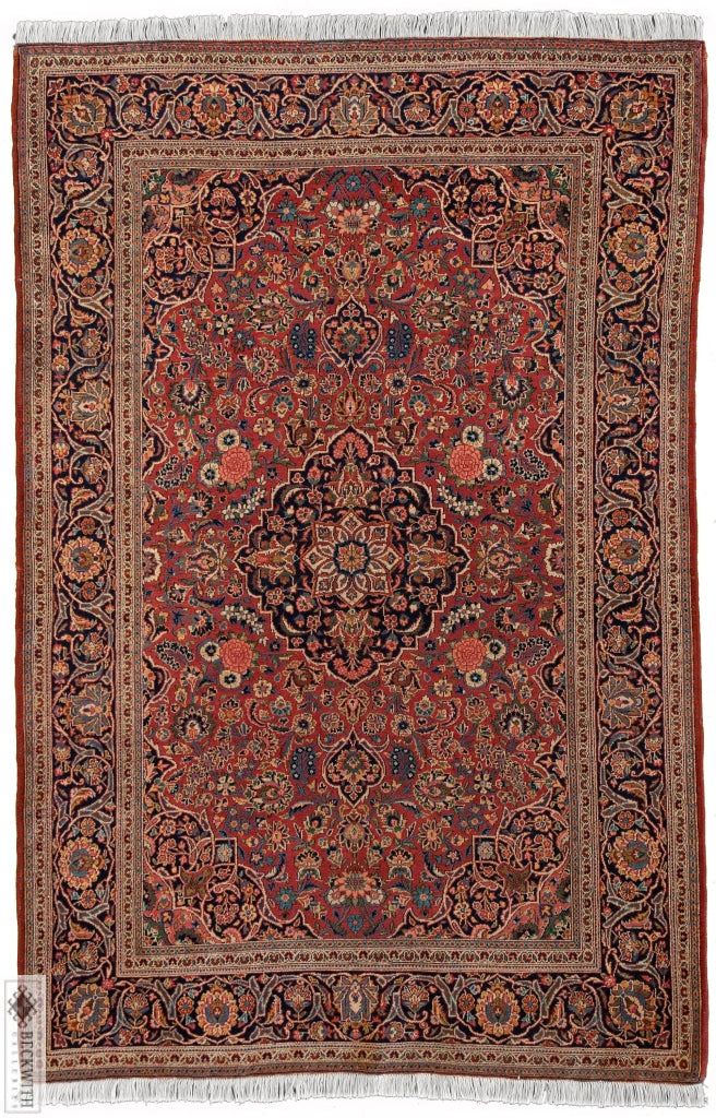 Persian Kashan (Antique) Red 5X7 Rug