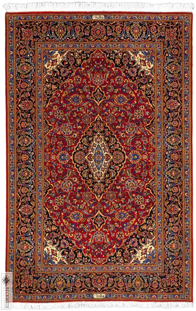 Persian Kashan Red 5X7 Rug