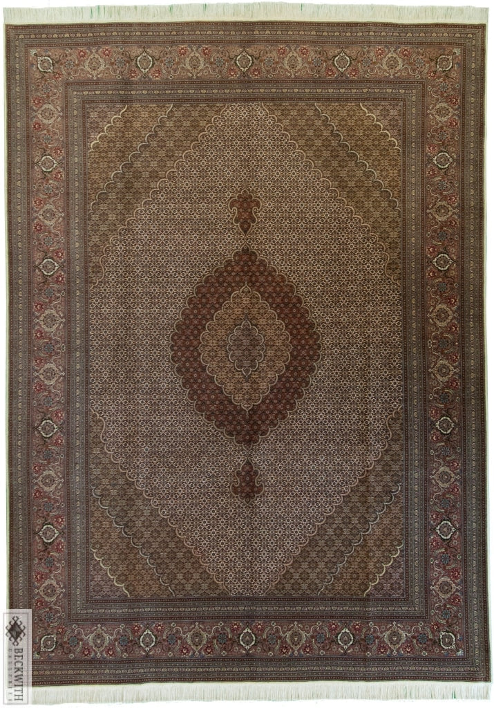 Persian Tabriz - Mahi Beige 8.6X11.6 Rug