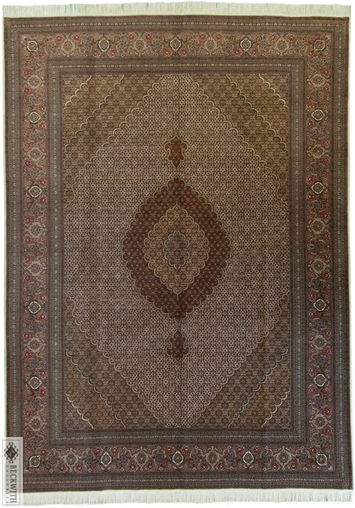 Persian Tabriz - Mahi Beige 8.6X11.6 Rug
